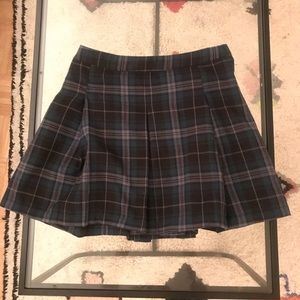 Ecote Plaid Pleat Mini Skirt